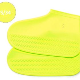 Waterproof Shoe Cover; Reusable Non-Slip Foldable Outdoor Overshoes For Rainy Days (Color: yellow, size: 4.0)